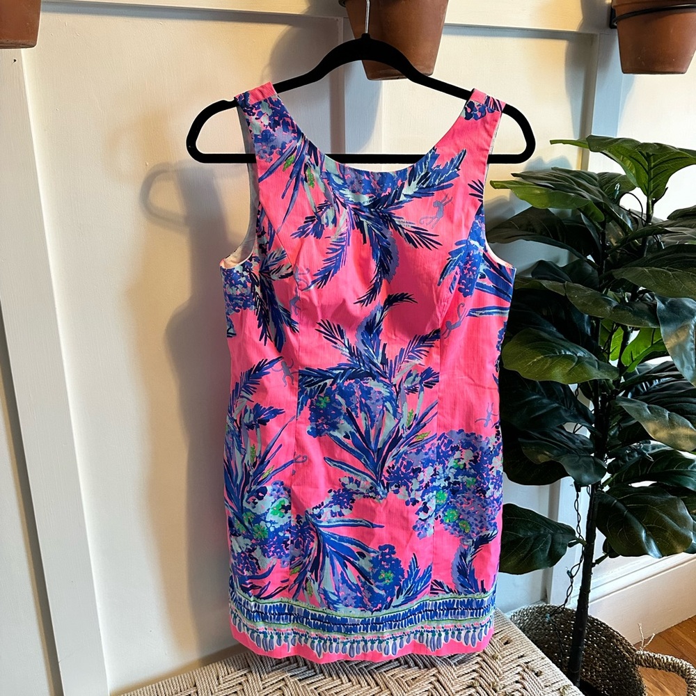 Lilly Pulitzer Mila Shift Dress in Tiki Pink Out on A Limb